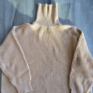 BCBGeneration Boxy Tan Turtleneck Sweater